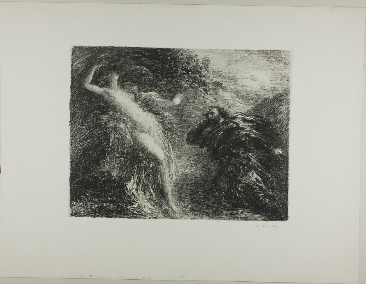 Manfred a Astartea, třetí deska od Ignace Henri Jean Fantin Latour