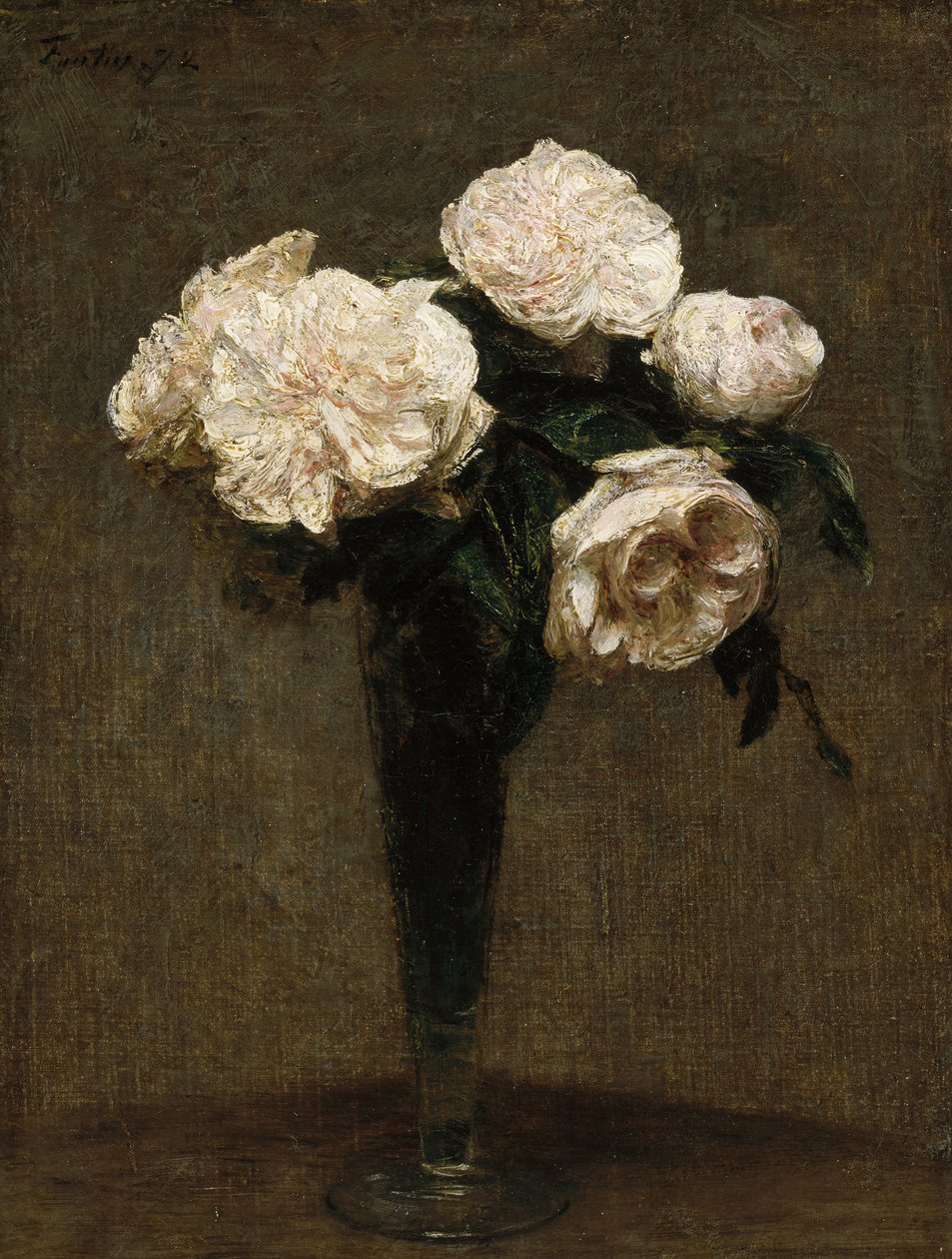 Růže ve váze od Henri Fantin Latour