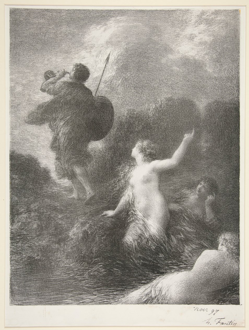 Siegfried a Rýnské panny od Ignace Henri Jean Fantin Latour