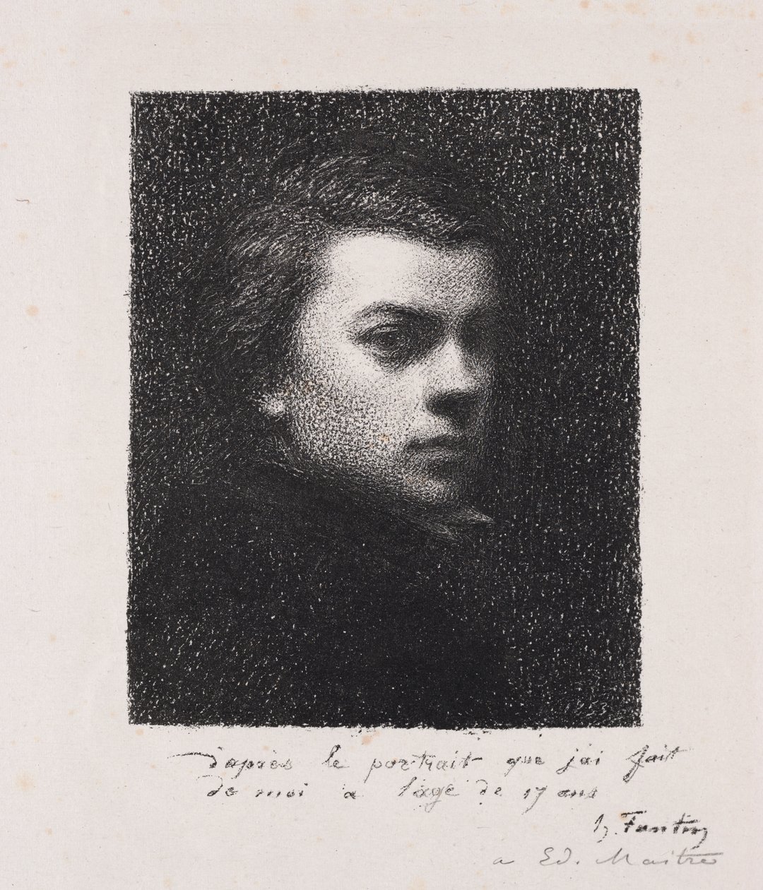 Umělec ve věku 17 let od Ignace Henri Jean Fantin Latour