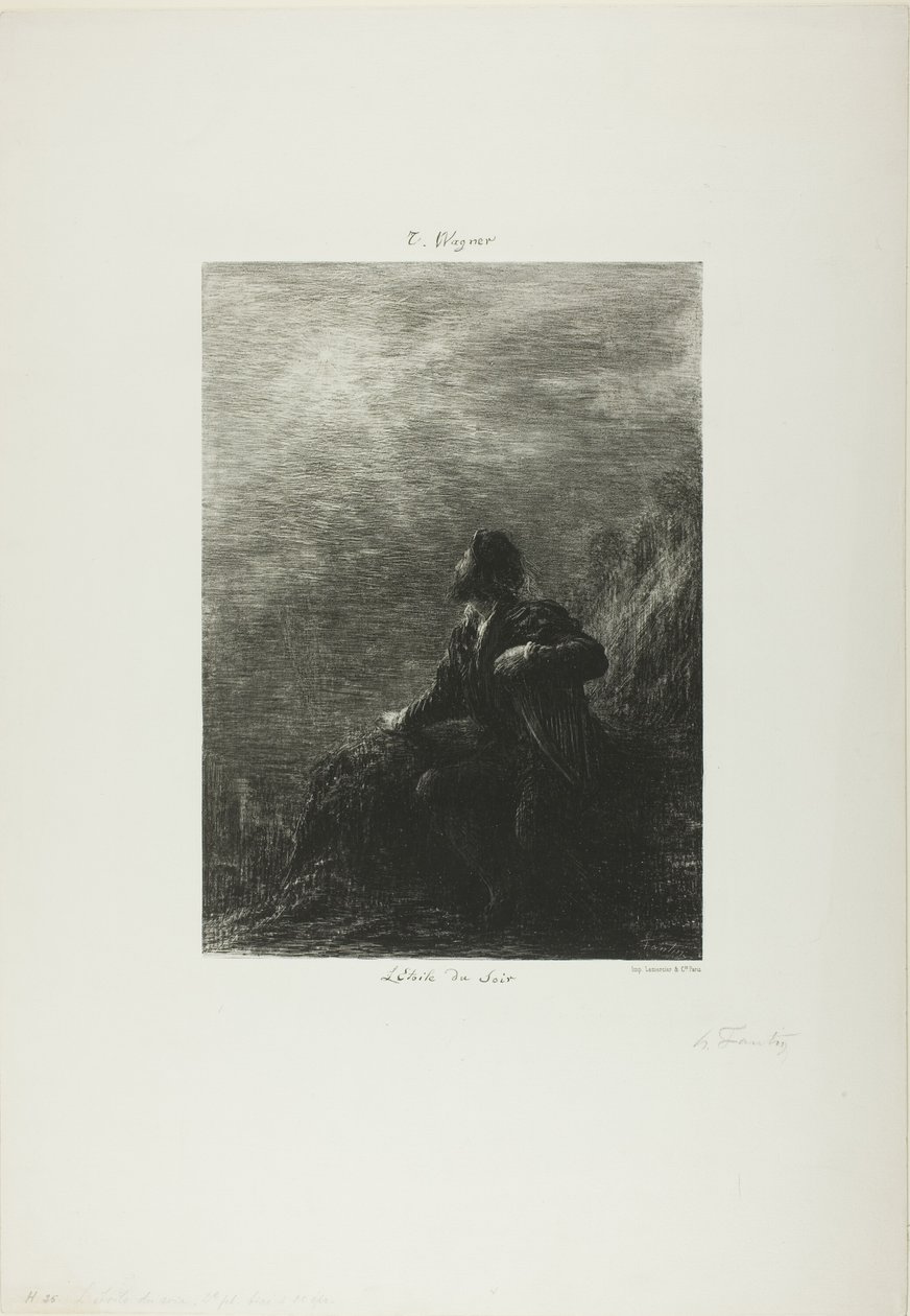 Večernice, druhá deska od Ignace Henri Jean Fantin Latour