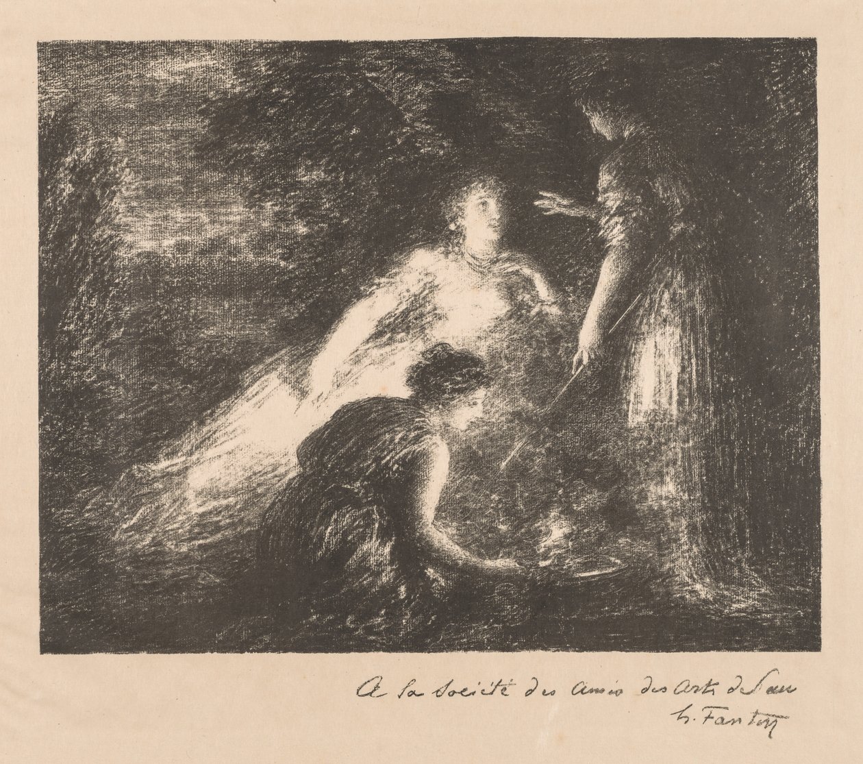 Čarodějnictví od Ignace Henri Jean Fantin Latour