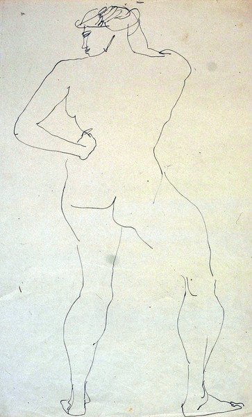 Ženský akt zezadu od Henri Gaudier Brzeska