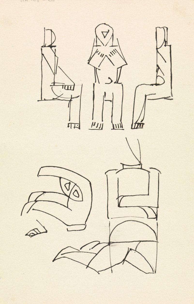 Pětifigurové studie od Henri Gaudier Brzeska
