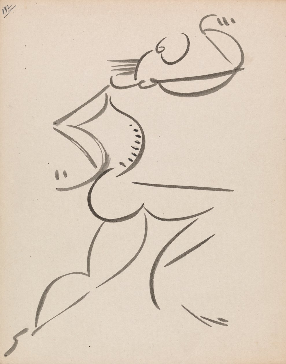 Mužská taneční postava, v profilu od Henri Gaudier Brzeska