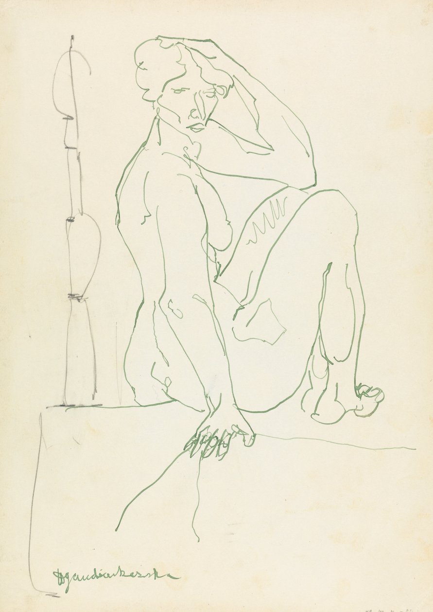 Sedící ženská postava od Henri Gaudier Brzeska