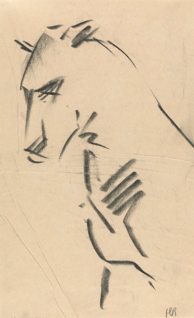 Tříčtvrteční pohled na lvici od Henri Gaudier Brzeska