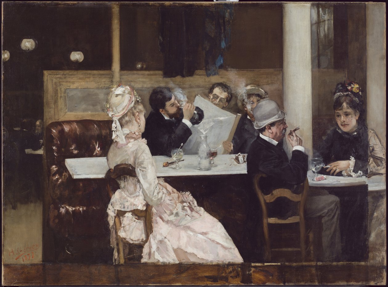 Kavárna scéna v Paříži, 1877 od Henri Gervex