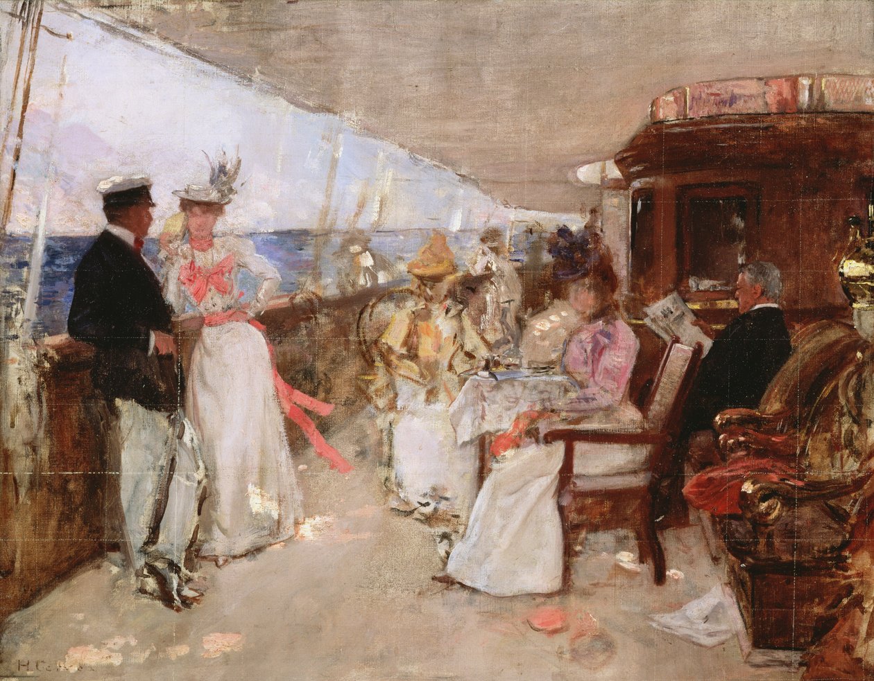 Jachting na souostroví, kolem roku 1898 (náčrt) od Henri Gervex