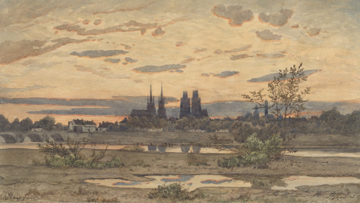 Pohled na Moulins, ca. 1850-60. od Henri Joseph Harpignies