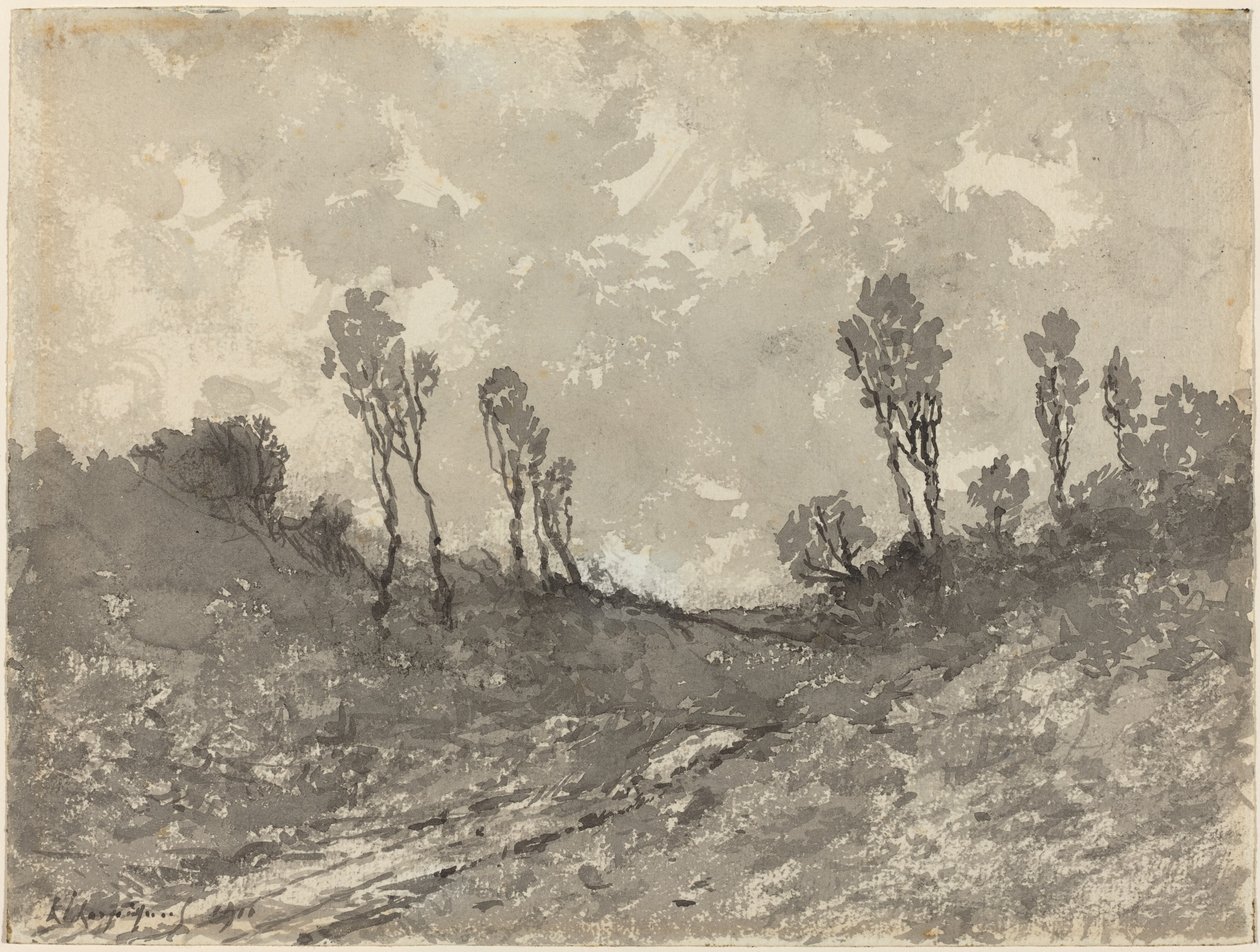Silnice v Hérissonu od Henri Joseph Harpignies