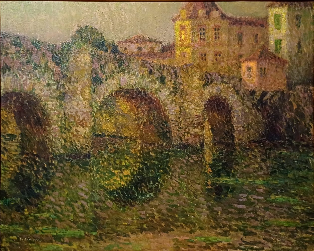 Most v Clissonu za soumraku od Henri Le Sidaner