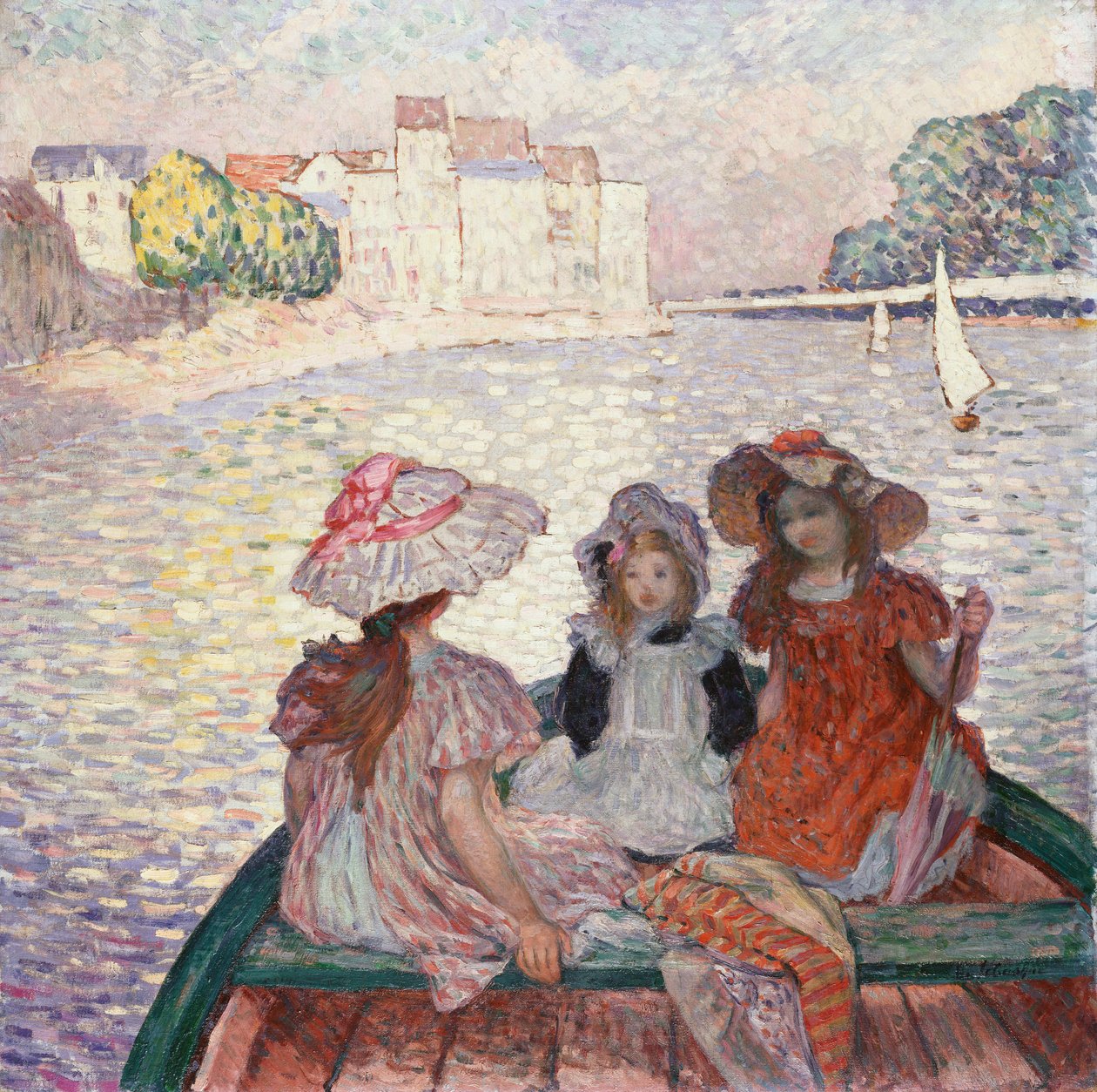 Tři dívky ve člunu od Henri Lebasque