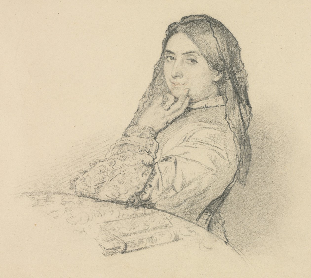 Portrét jeho matky, 1851. od Henri Lehmann