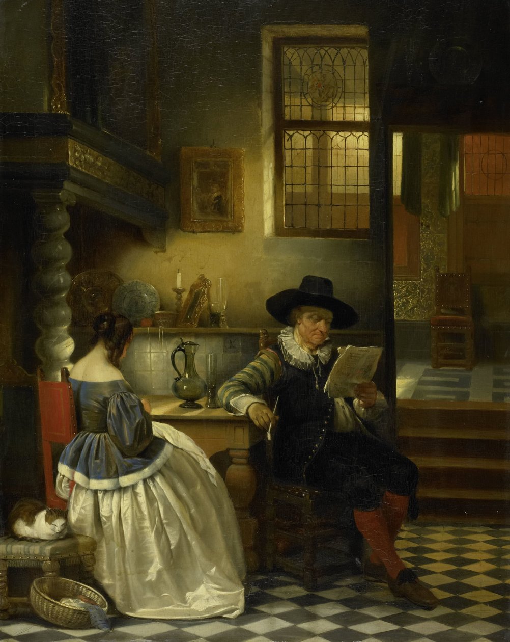 Interiér sedmnáctého století od Henri Leys (baron)