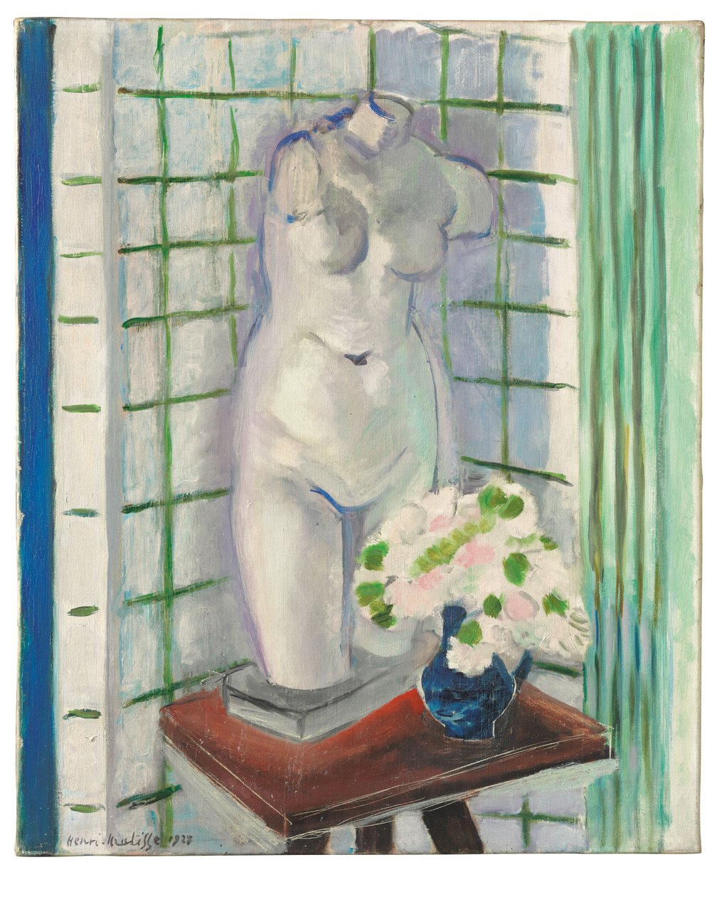 Starožitnosti a karafiáty od Henri Matisse