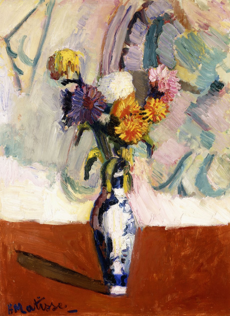 Chryzantémy v čínské váze od Henri Matisse
