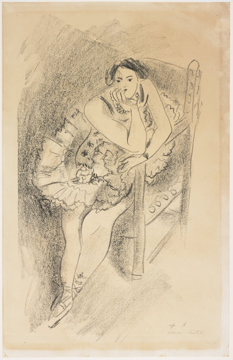 Tanečnice na dřevěné židli od Henri Matisse
