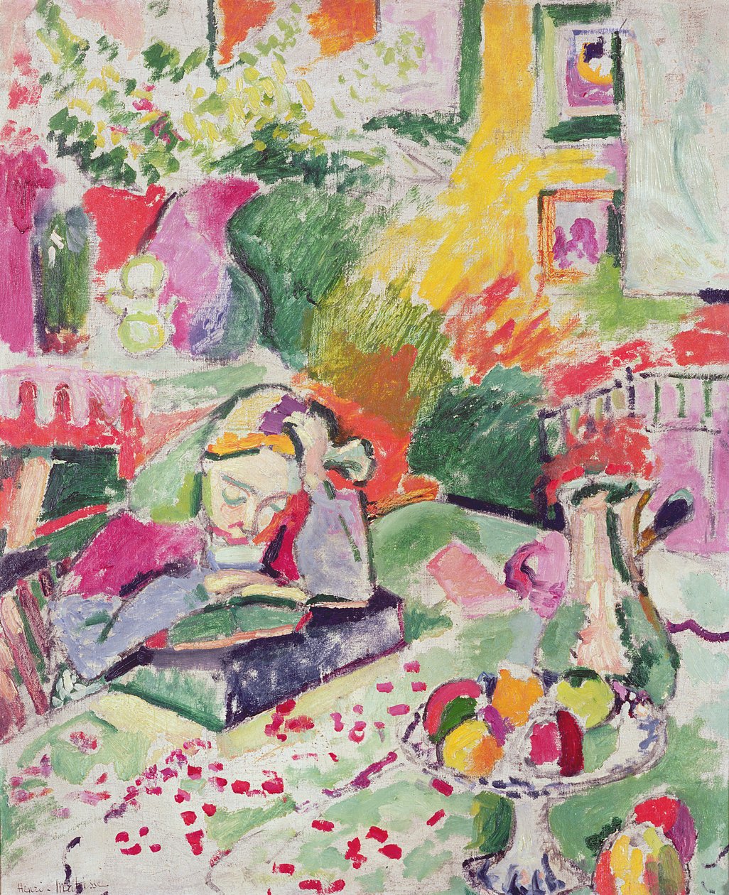 Čtoucí dívka (olej na plátně) od Henri Matisse