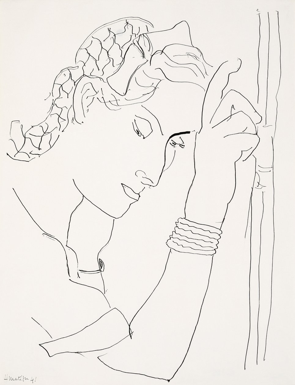 Hlava ženy z profilu od Henri Matisse