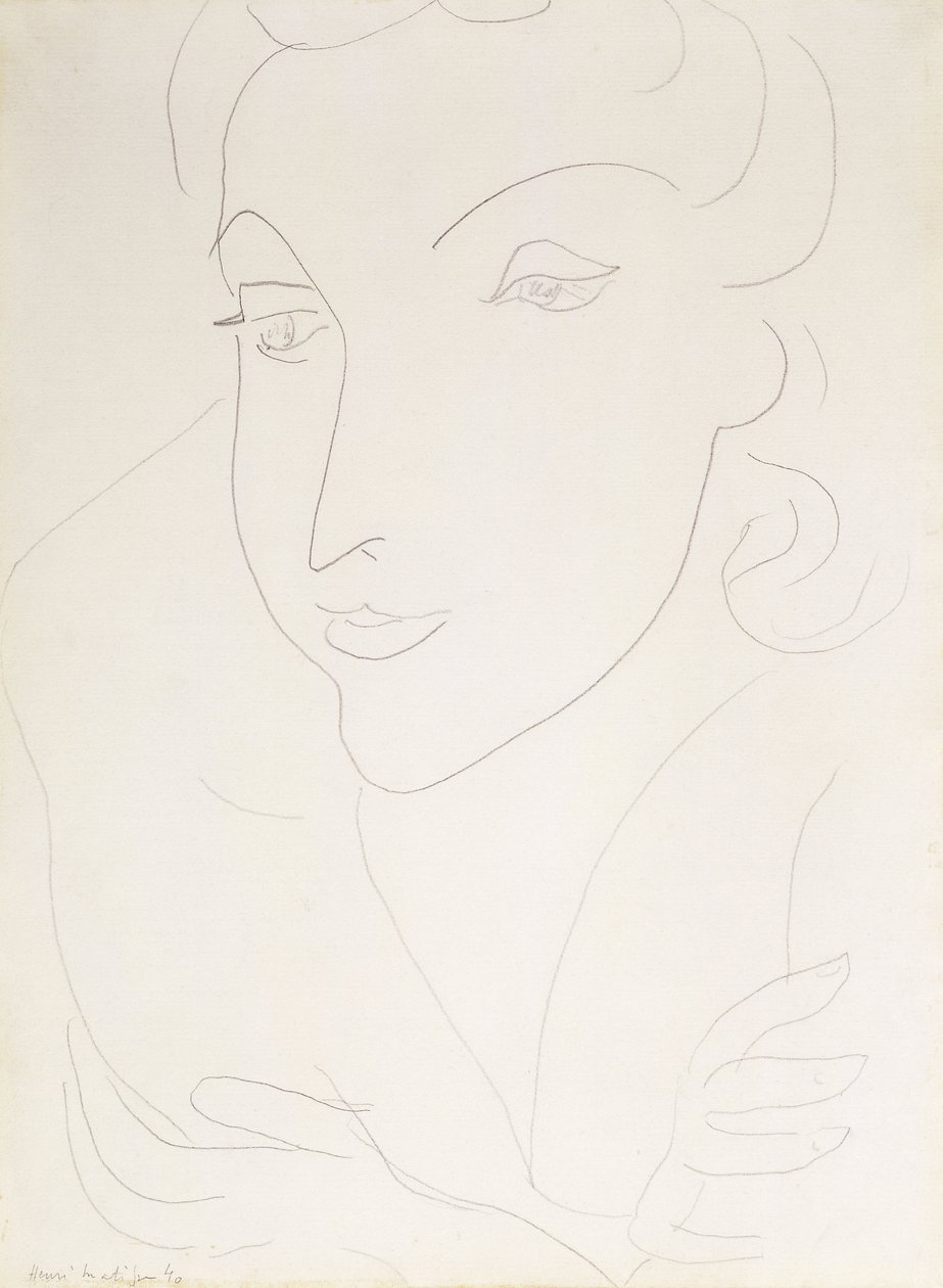 Hlava mladé ženy od Henri Matisse