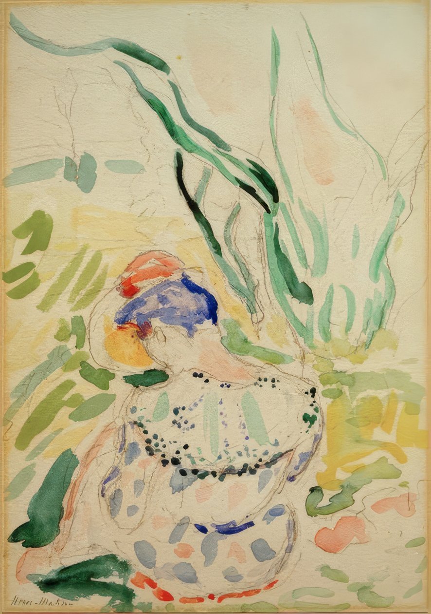 Mladá žena sedící zezadu (Madame Matisse) od Henri Matisse