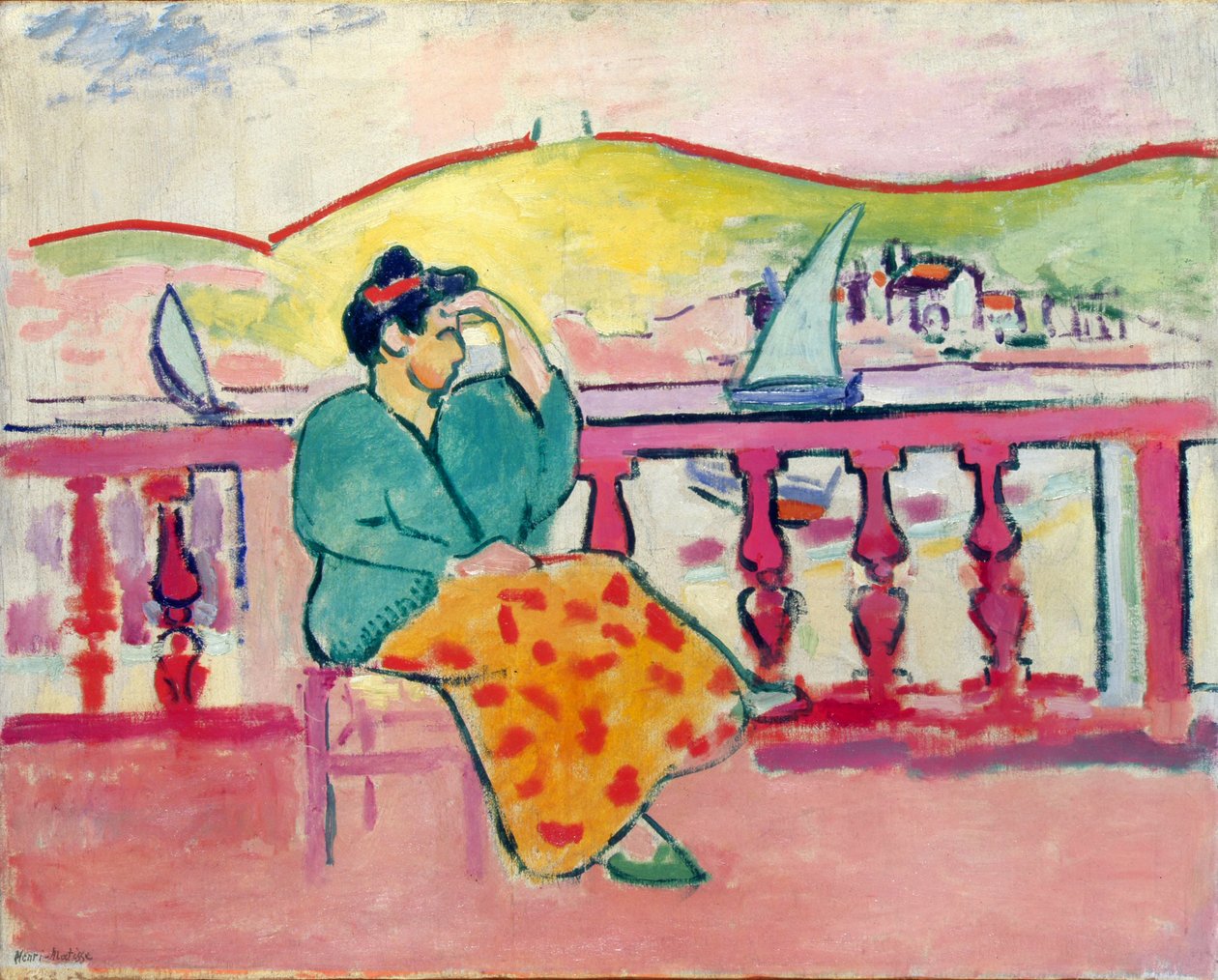 Dáma na terase od Henri Matisse