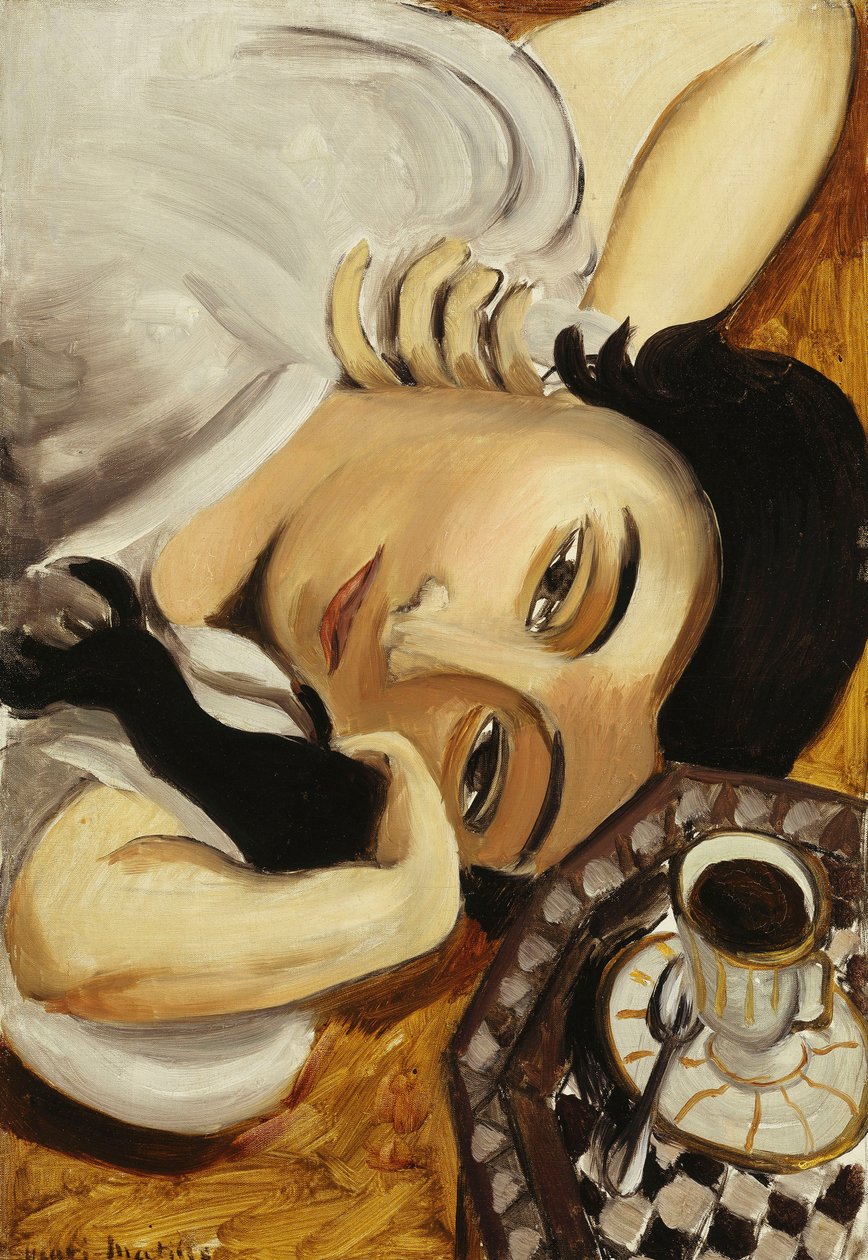 Lorette s šálkem kávy od Henri Matisse