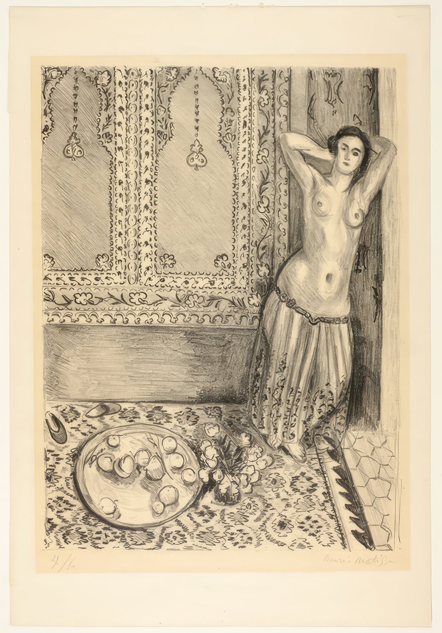 Stojící Odalisque s podnosem na ovoce od Henri Matisse