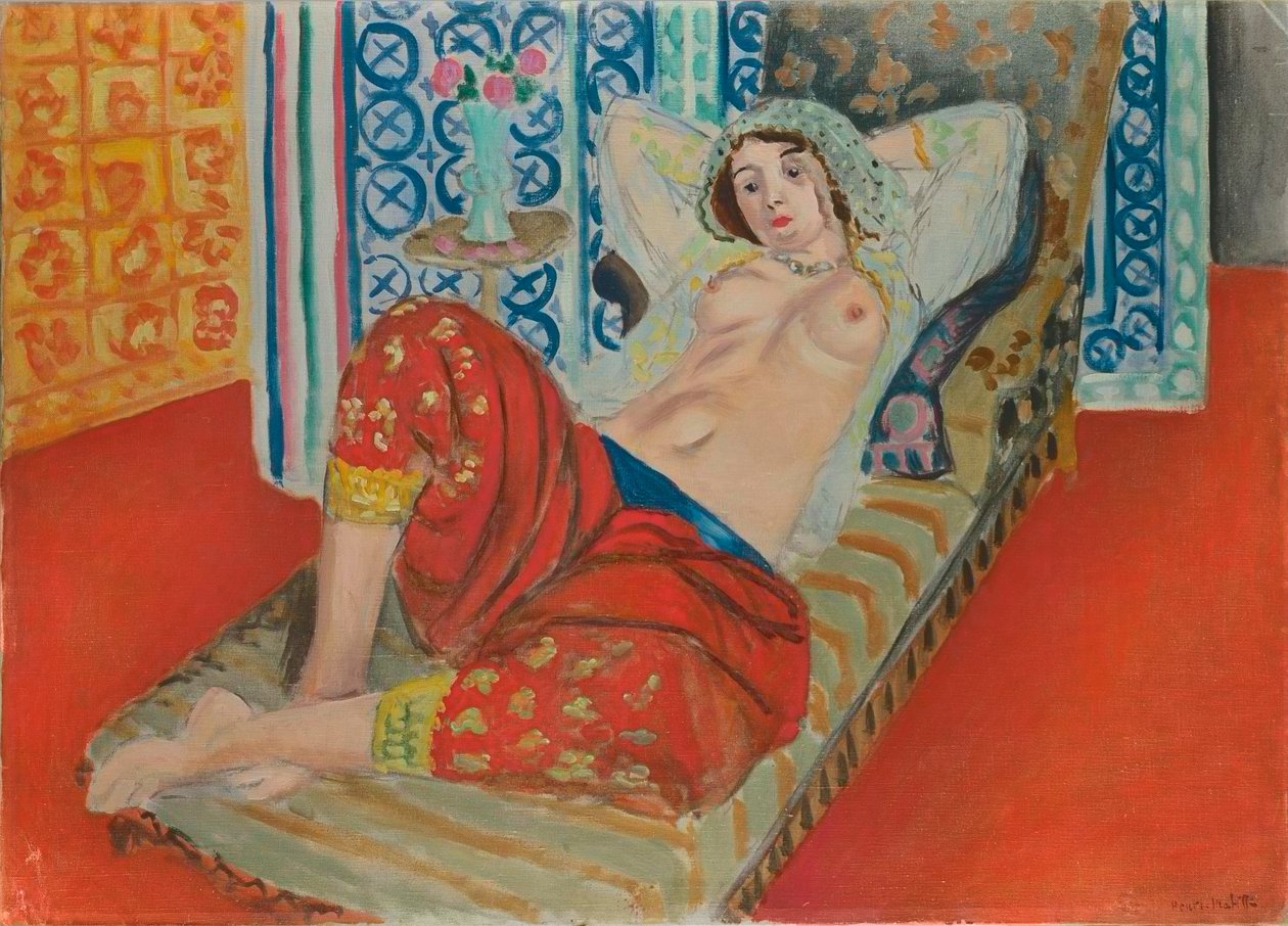 Odalisque v červených kalhotách od Henri Matisse