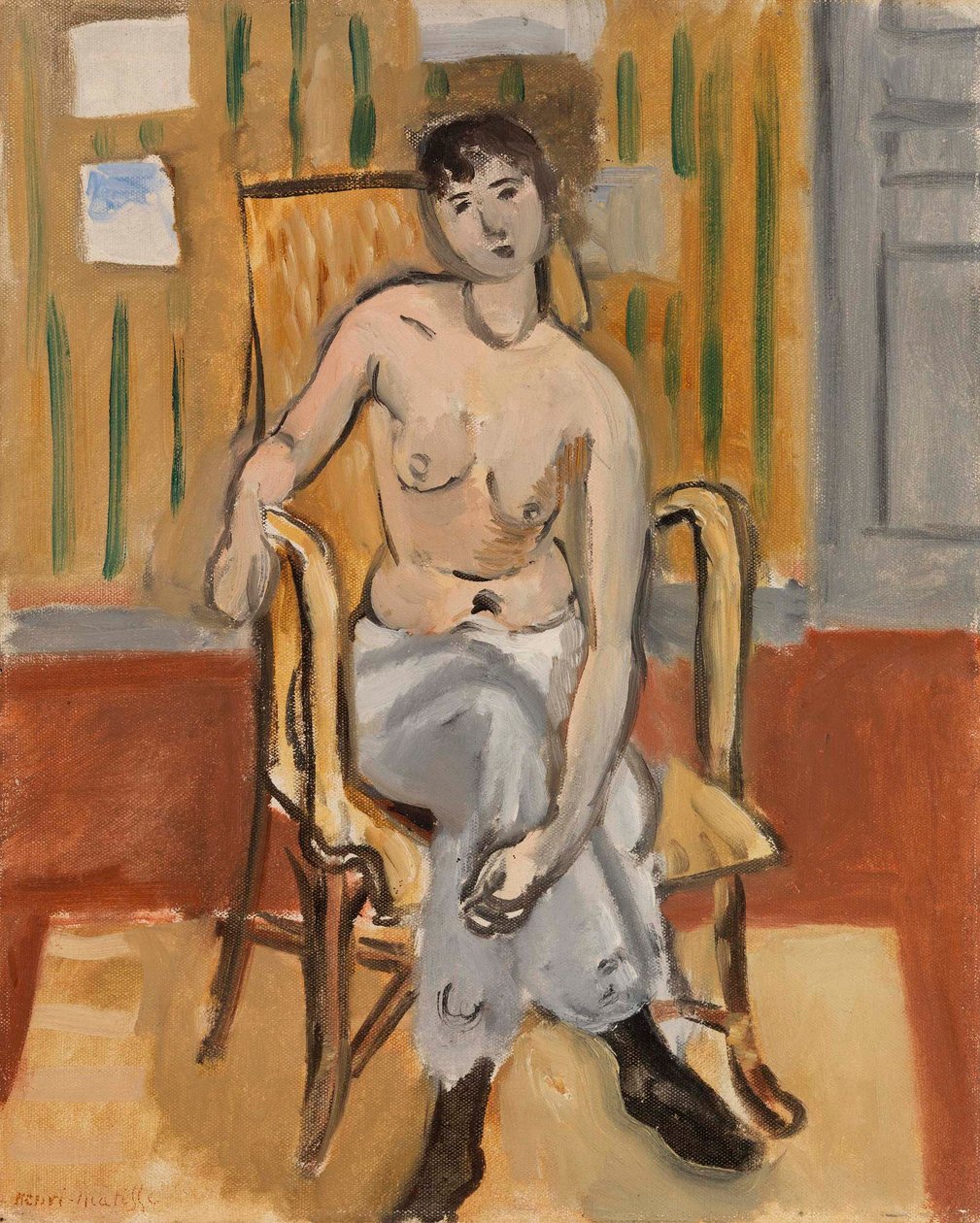 Sedící akt v opáleném pokoji od Henri Matisse