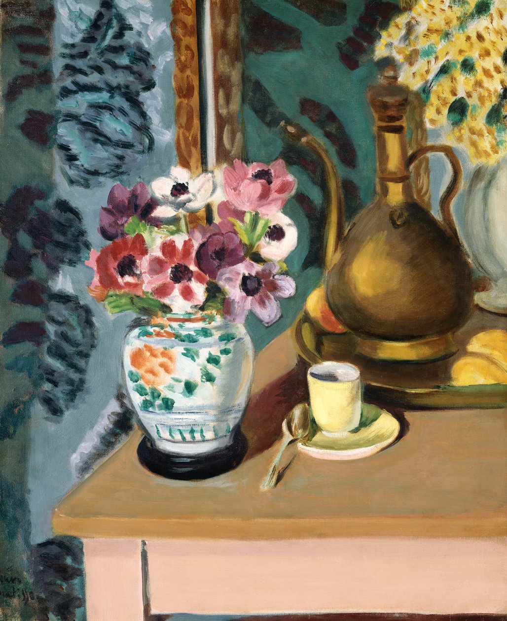 Zátiší, květiny a šálek od Henri Matisse