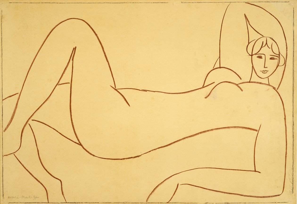 Studie podle růžového aktu od Henri Matisse