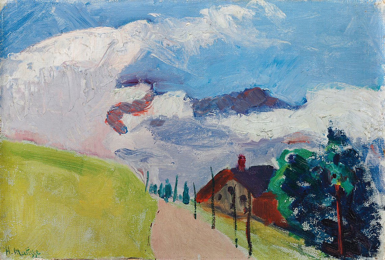 Švýcarská krajina (trasa z Chezieres do Villars) od Henri Matisse
