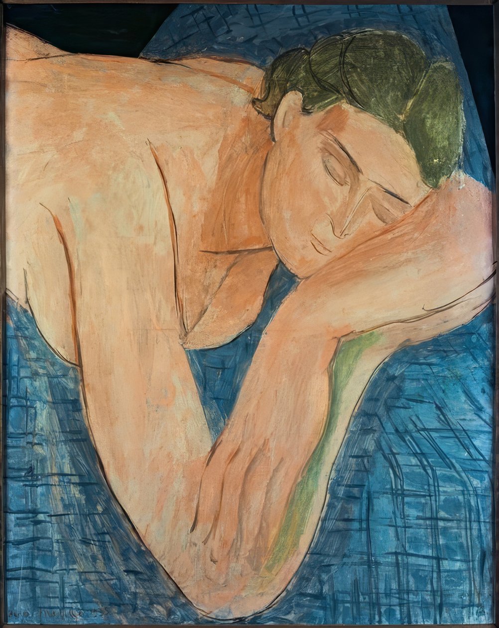 Sen (postava spící na modré zemi) od Henri Matisse