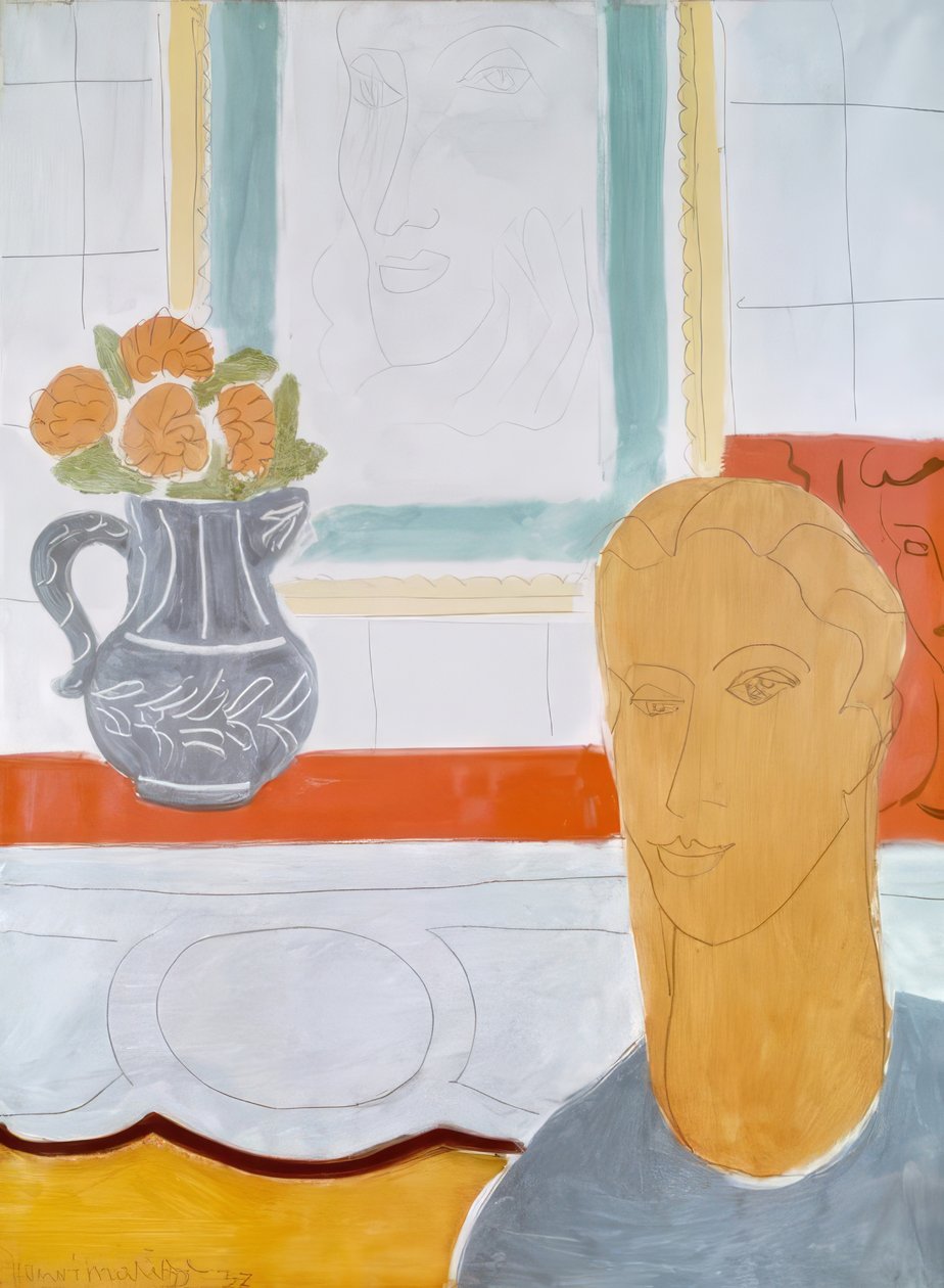 Ochrová hlava od Henri Matisse