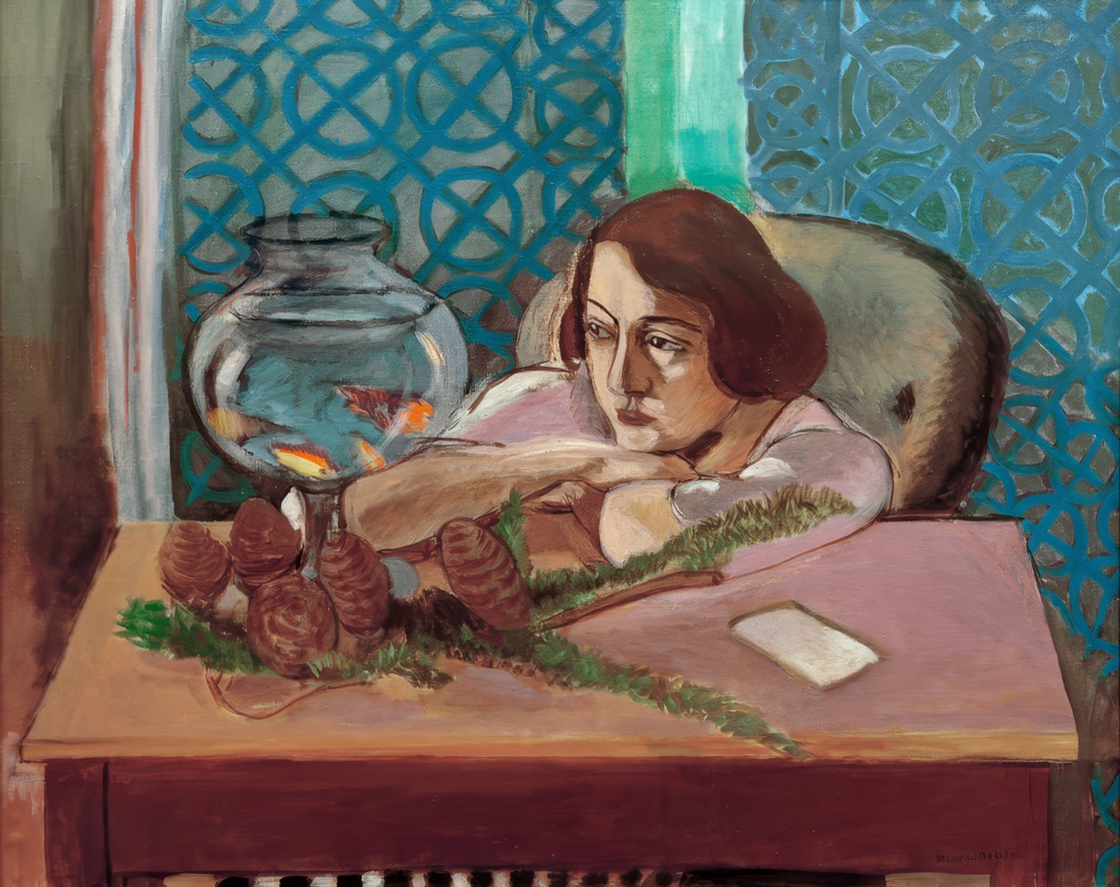 Žena před akváriem od Henri Matisse