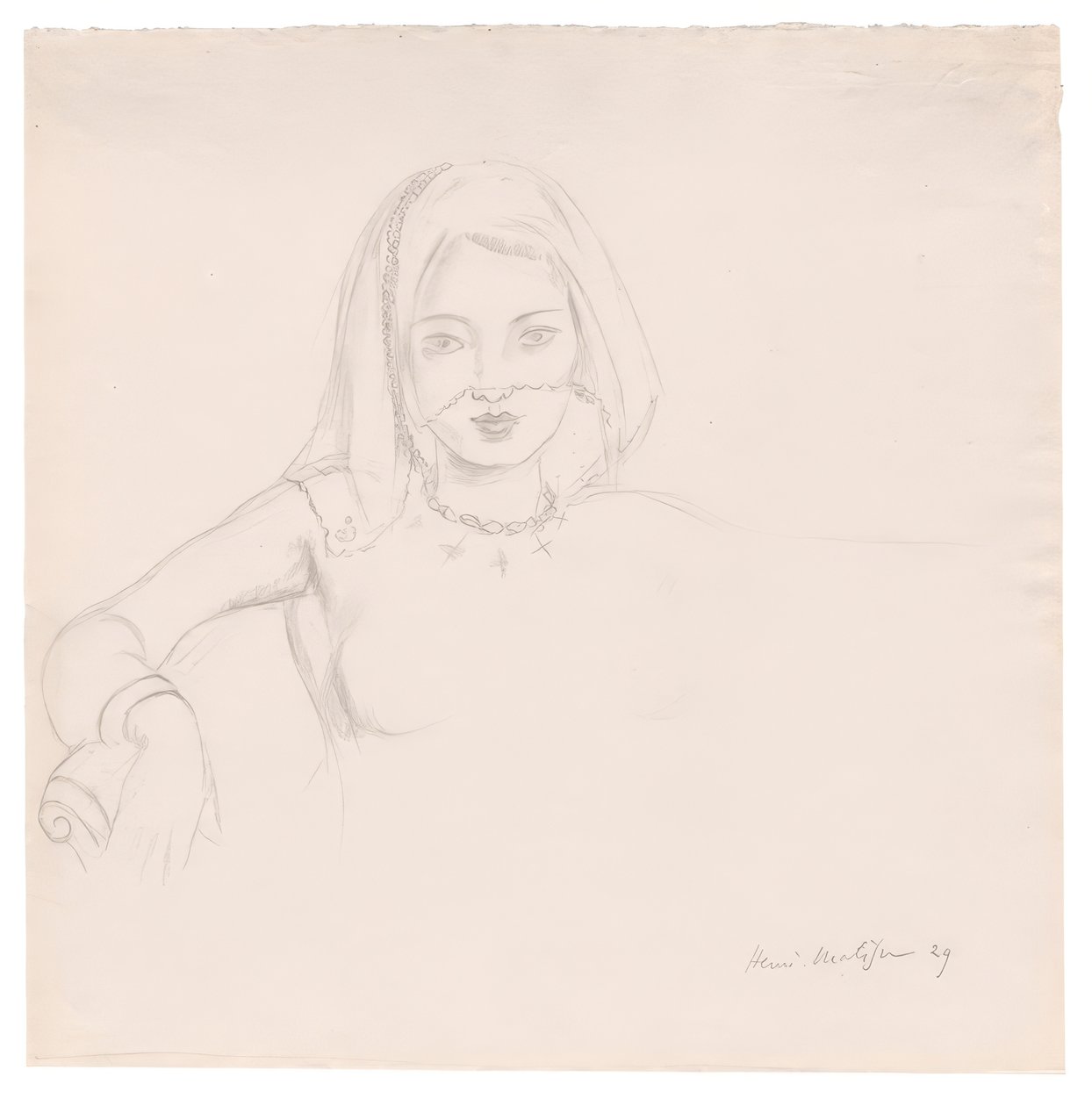 Mladá žena se závojem od Henri Matisse