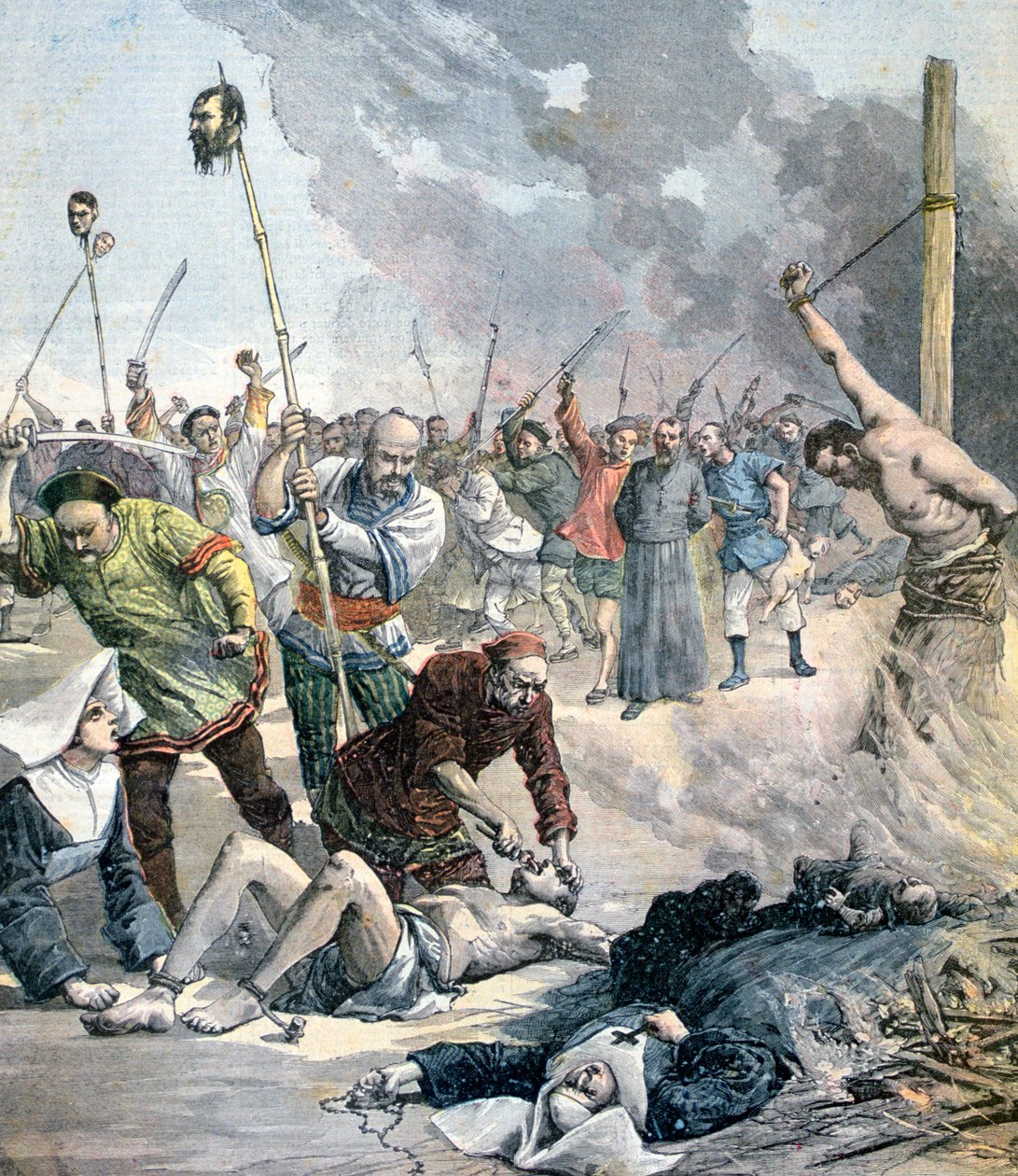 Masakry v Číně, 1891 od Henri Meyer