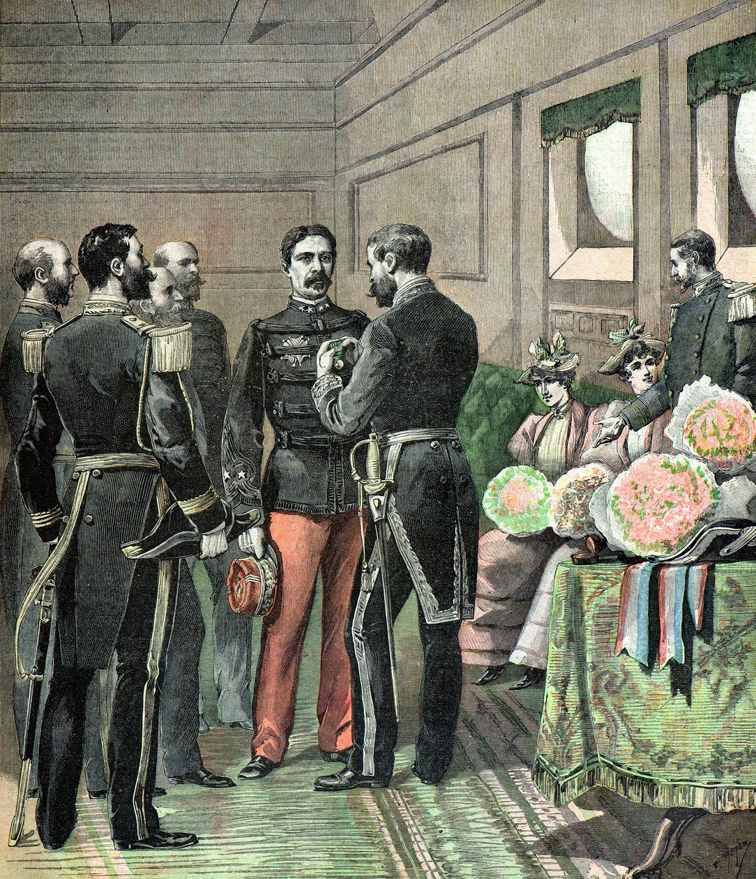 Předání medaile Dahomey od Henri Meyer