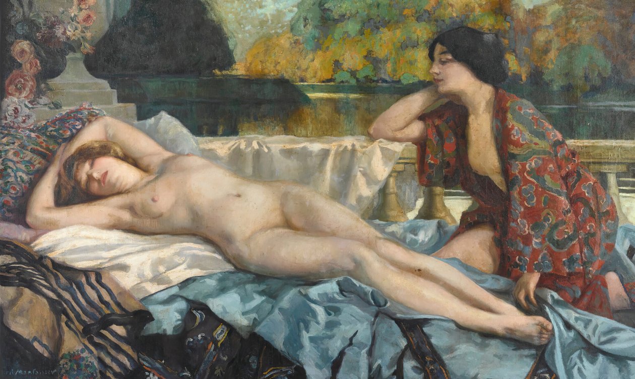 Odpočinek u jezera, 1912. od Henri Montassier