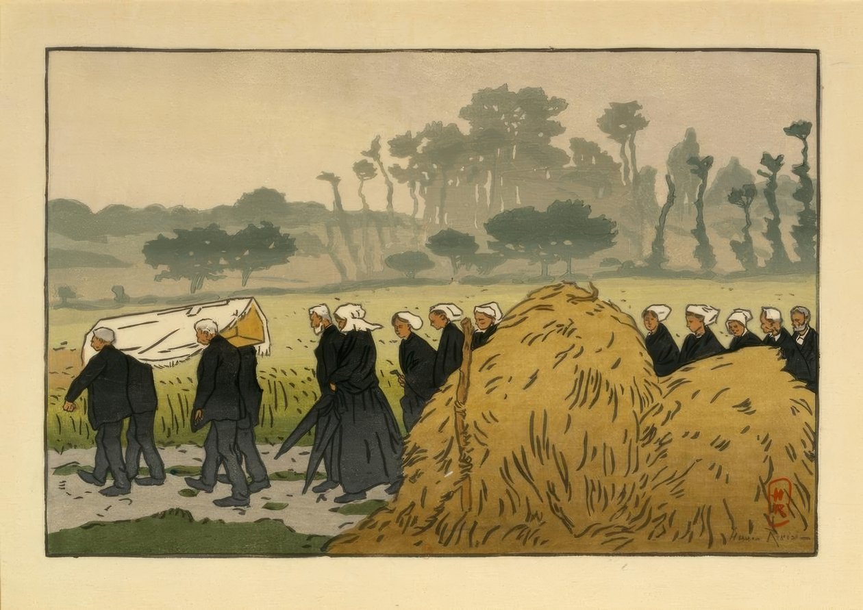 Pohřeb v Trestraou od Henri Rivière