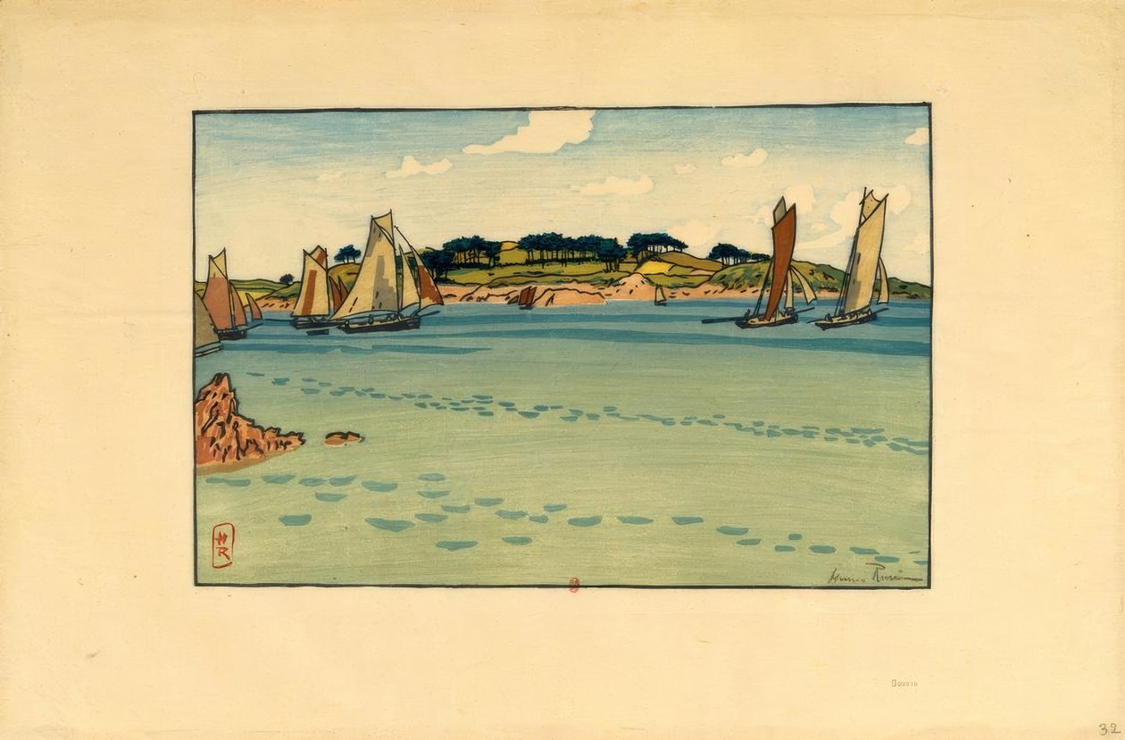 Henri Rivière, Gabares vpředu….. od Henri Rivière