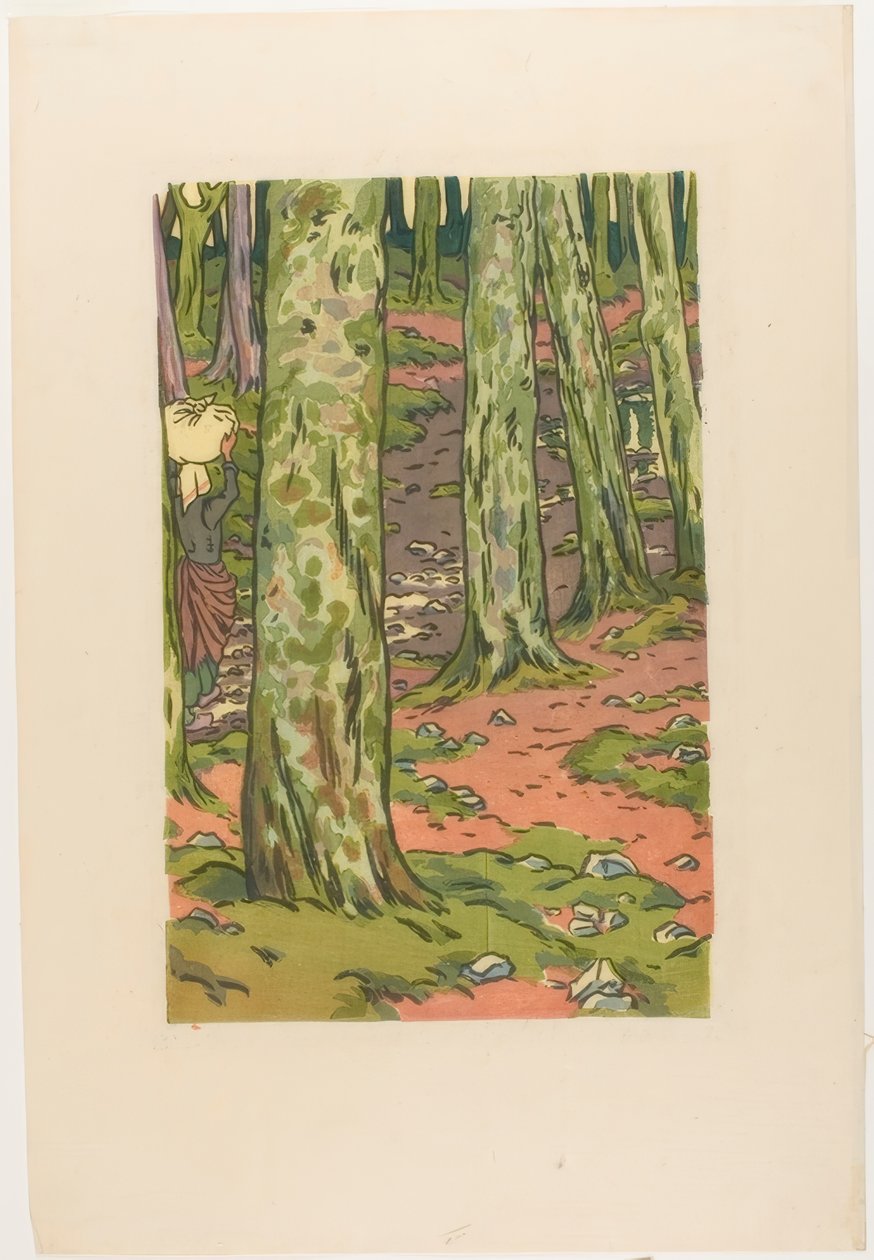 Prádelna v lese v Loguivy od Henri Rivière