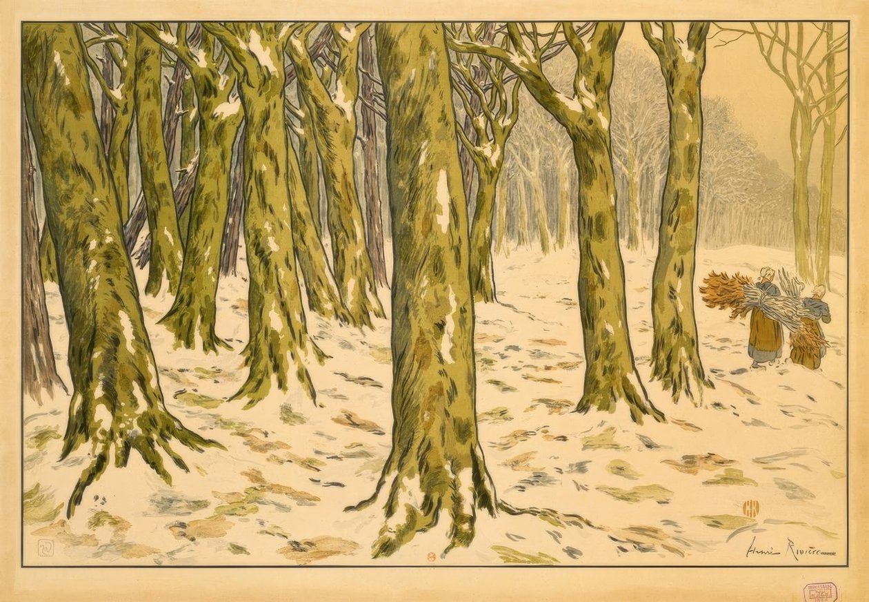 Dřevo. Zima od Henri Rivière