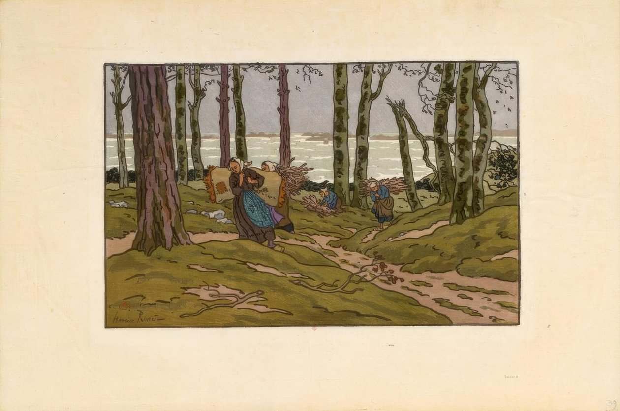 Následky bouře, zátoka Launay (Loguivy) od Henri Rivière