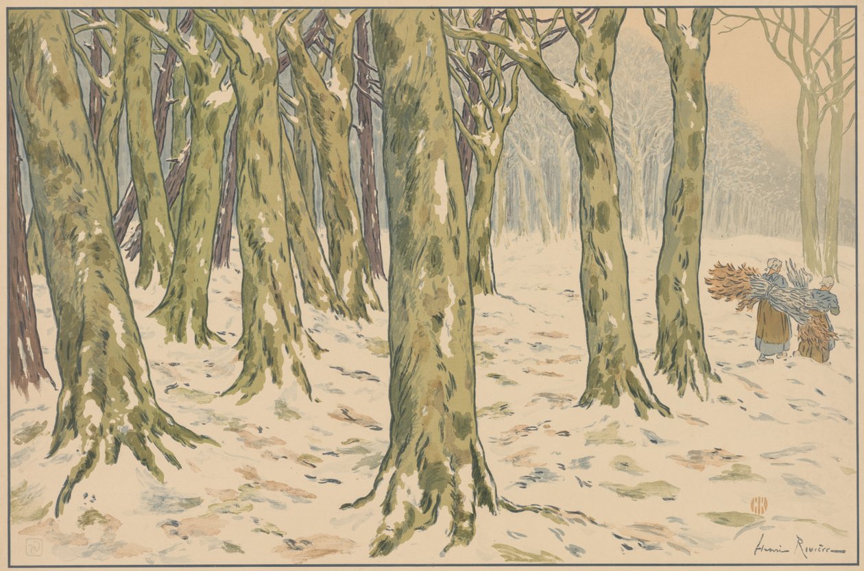 Les, zima od Henri Rivière