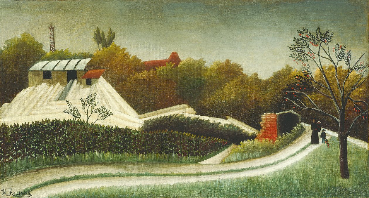 Pila, Předměstí Paříže, c. 189395. od Henri Rousseau