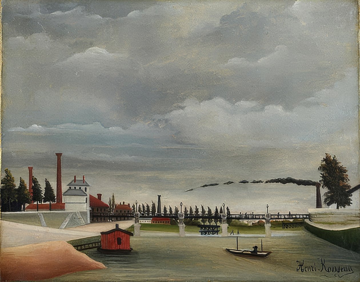 Břehy Seiny. 1898 od Henri Rousseau