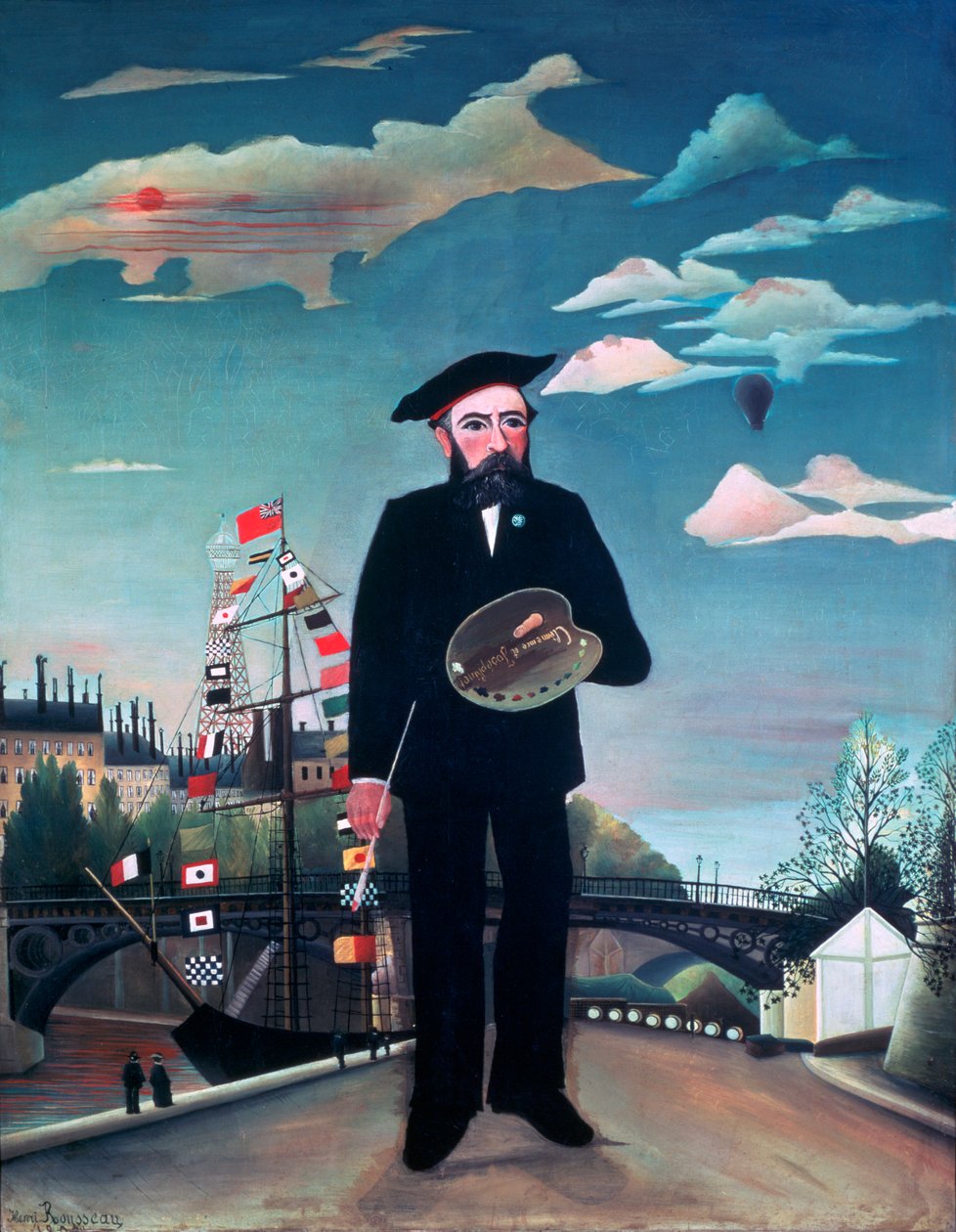 Autoportrét, z LIle Saint-Louis, 1890 od Henri Rousseau